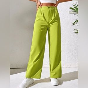 SHEIN: Petite High waisted straight leg pants